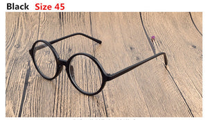 Small Medium Large Sizes Retro Round  Glasses Frame Kids Adult Oversized Face Eyewear Frame 0 Clear Lenses 43/45/47/50/52/54/58