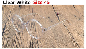 Small Medium Large Sizes Retro Round  Glasses Frame Kids Adult Oversized Face Eyewear Frame 0 Clear Lenses 43/45/47/50/52/54/58