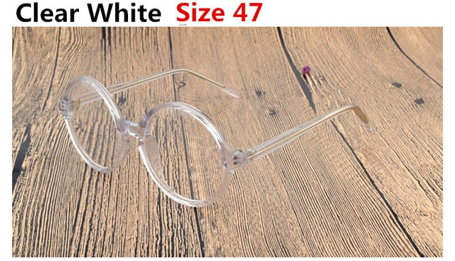 Small Medium Large Sizes Retro Round  Glasses Frame Kids Adult Oversized Face Eyewear Frame 0 Clear Lenses 43/45/47/50/52/54/58