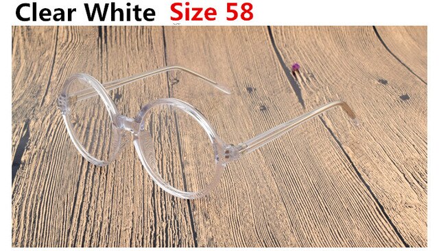 Small Medium Large Sizes Retro Round  Glasses Frame Kids Adult Oversized Face Eyewear Frame 0 Clear Lenses 43/45/47/50/52/54/58