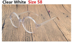 Small Medium Large Sizes Retro Round  Glasses Frame Kids Adult Oversized Face Eyewear Frame 0 Clear Lenses 43/45/47/50/52/54/58