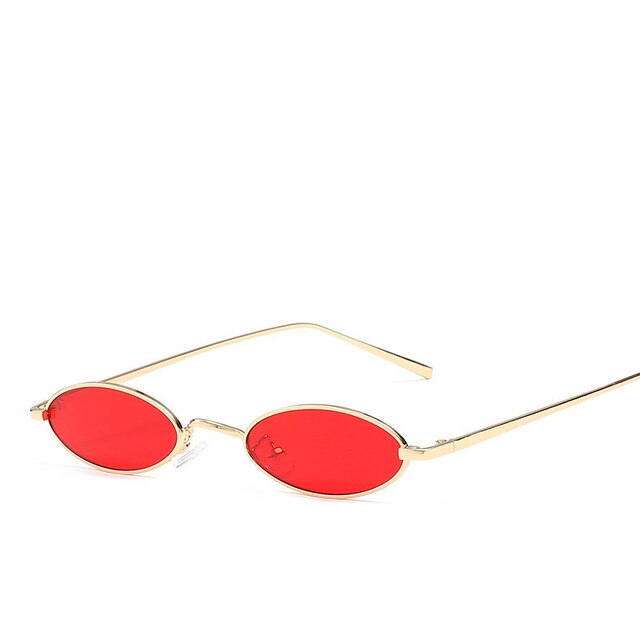 RBROVO 2019 Fashion Oval Spectacle Men Women Vintage Small Frame Sunglasses Woman Ocean Lens Alloy Men And Women's Sun Glasses