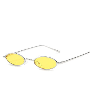 RBROVO 2019 Fashion Oval Spectacle Men Women Vintage Small Frame Sunglasses Woman Ocean Lens Alloy Men And Women's Sun Glasses