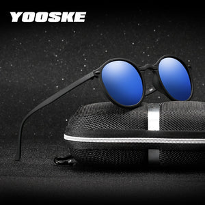 YOOSKE Night Vision Polarized Sunglasses Men Women Small Round Goggles Yellow Sun Glasses Driver Night Driving UV400 Eyewear