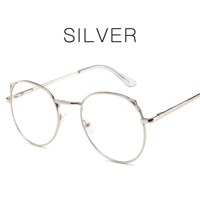 Round Metal Thin Frame Glasses Clear Lens Vintage Student Eyeglasses Fashion Kids Girls 242-001