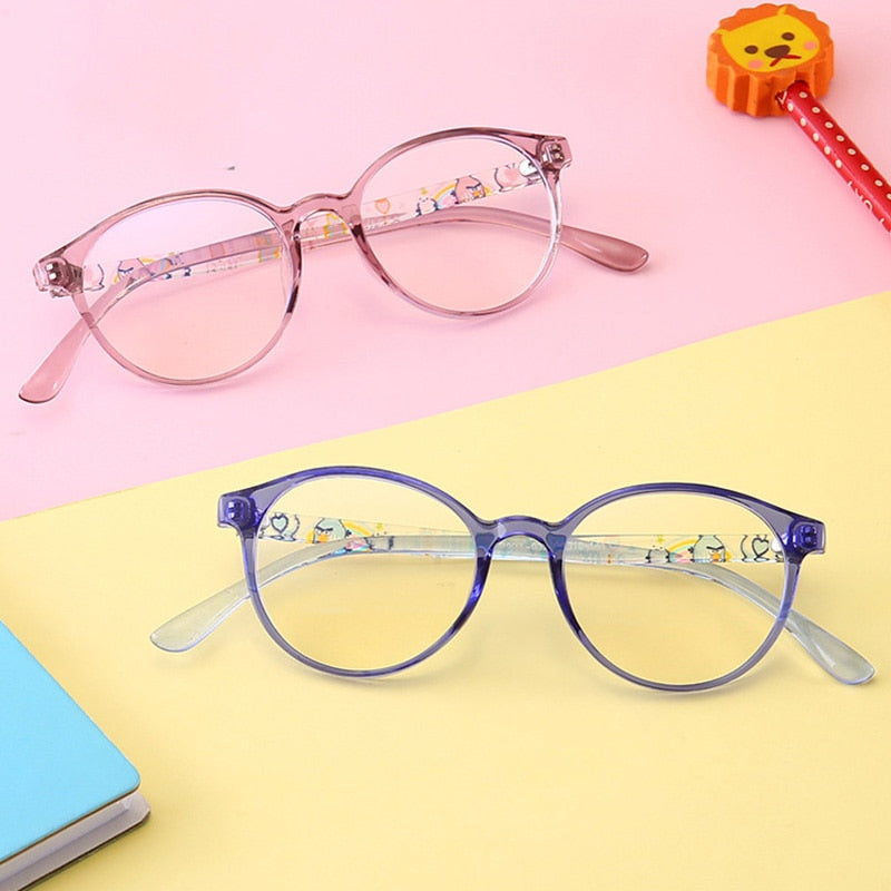 Kids Anti-blue light Glasses Frame Ultralight Eyeglass Children TR90 Silicone Boy Computer Girl Game Protective Goggle