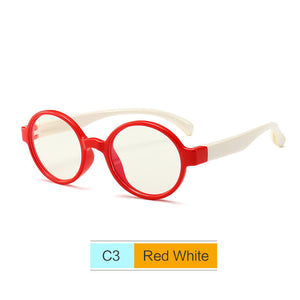 Oulylan Anti Blue Light Glasses Kids Round Eyeglasses Frames Children Computer Eyewear Spectacles Baby