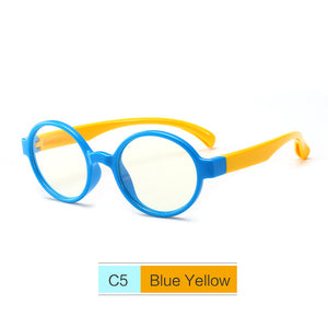 Oulylan Anti Blue Light Glasses Kids Round Eyeglasses Frames Children Computer Eyewear Spectacles Baby