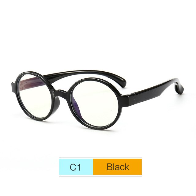 Oulylan Anti Blue Light Glasses Kids Round Eyeglasses Frames Children Computer Eyewear Spectacles Baby