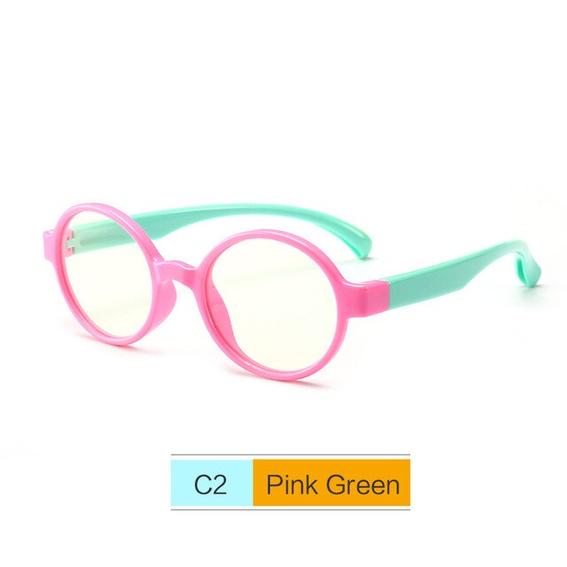 Oulylan Anti Blue Light Glasses Kids Round Eyeglasses Frames Children Computer Eyewear Spectacles Baby