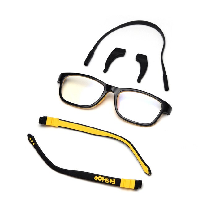 Peekaboo silicone children eyeglasses optical ultralight kids boys accessories yellow blue girls glasses square clear lens