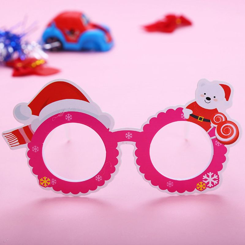 10 Pcs/set Christmas Decorations for Home Decor New Year Glasses Kids Gifts Deer Snowman Ornaments B0KD