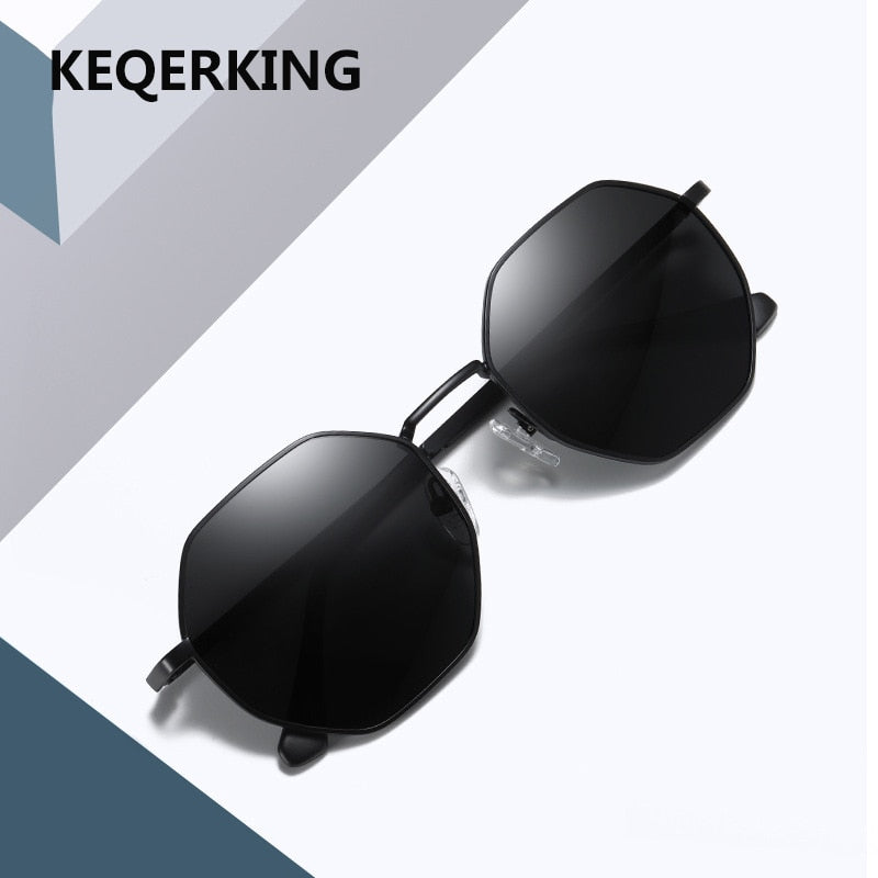 KEQERKING2019 latest men's / women's polarized sunglasses fashion alloy frame summer unisex sunglasses retro glasses UV400