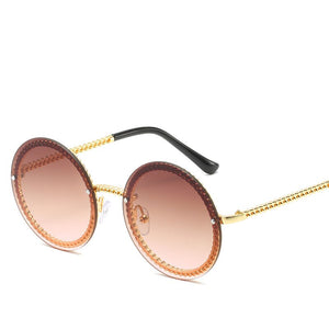 New Personalized Women Sunglasses Rimless Metal Chain Frameless Luxury Trend Sunglasses Women's Glasses