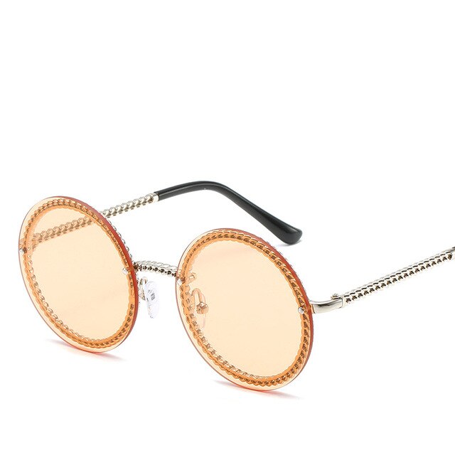 New Personalized Women Sunglasses Rimless Metal Chain Frameless Luxury Trend Sunglasses Women's Glasses