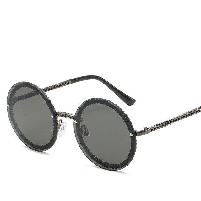 New Personalized Women Sunglasses Rimless Metal Chain Frameless Luxury Trend Sunglasses Women's Glasses