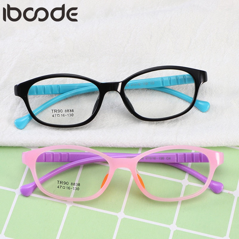 iboode Kids TR90 Silicone Glasses Frame Children Ultralight Optical Sepectacles Girls Boys Goggles Eyeglasses Flexible Eyewear