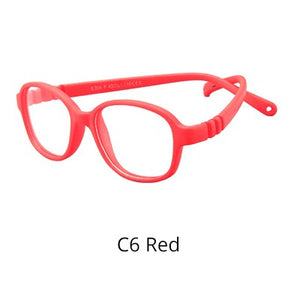 Ralferty Optic Glasses Frame Kids Child Unbreakable TR90 Silica gel Eyeglasses With Lanyard Myopia Glasses Spectacle Frames K304