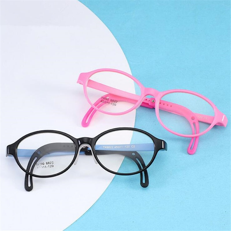 Round Optical Children Frames TR90 Silicone Kid Glasses Boy Girl Flexible Protective Eyewear Safety Student Myopia Frame