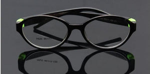 Kids Optical Eyeglasses Ultra-light Oval No Screw Bendable, Children Glasses Frame, Silicone Safe Flexible Frame