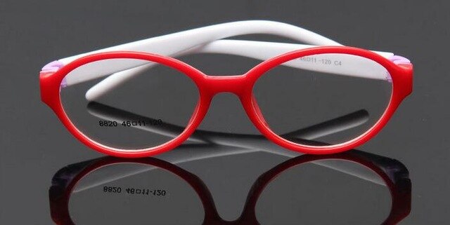 Kids Optical Eyeglasses Ultra-light Oval No Screw Bendable, Children Glasses Frame, Silicone Safe Flexible Frame