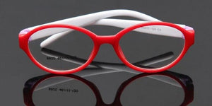 Kids Optical Eyeglasses Ultra-light Oval No Screw Bendable, Children Glasses Frame, Silicone Safe Flexible Frame