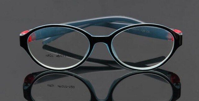 Kids Optical Eyeglasses Ultra-light Oval No Screw Bendable, Children Glasses Frame, Silicone Safe Flexible Frame