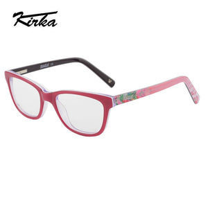 Kirka Safety Glasses Frame Kids Fashion Acetate Eye Glasses Frames for Child Clear Lens Optical Glasses Suit to 2-13 years old