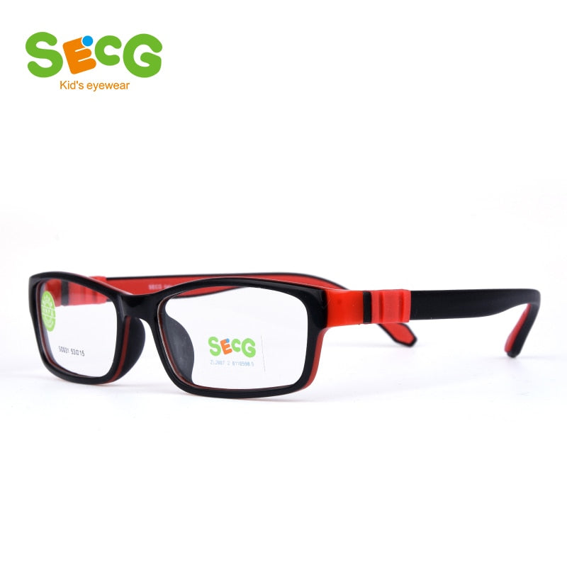 SECG Square Detachable Optiacal kids Frame Spectacle Childrne Frames Myopia Hyperopia Oculos Prescription Glasses No Screw