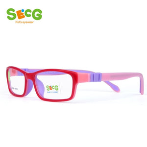 SECG Square Detachable Optiacal kids Frame Spectacle Childrne Frames Myopia Hyperopia Oculos Prescription Glasses No Screw