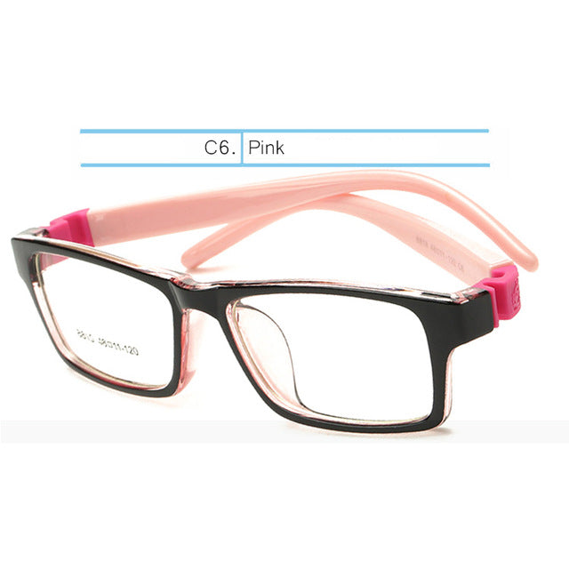 IVSTA 5-10 Kids Glasses Frames Girls Pink Optical Frame Myopia Prescription Amblyopia Eyeglasses Rubber Sleeve No Screw 8818