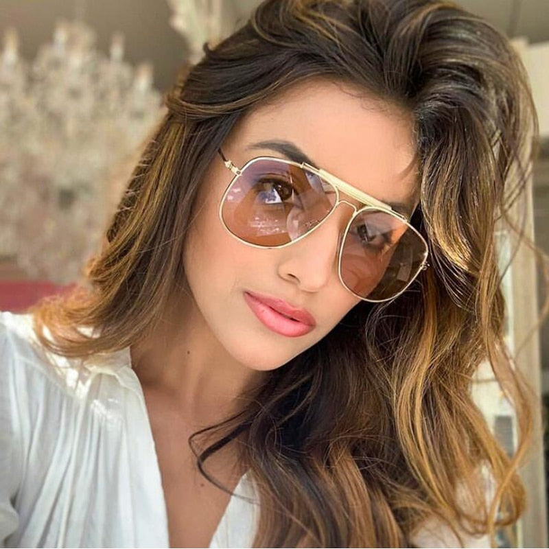 XYKGR 2019 fashion new ladies sunglasses women's brand designer powder blue sunglasses men's fashion glasses UV400