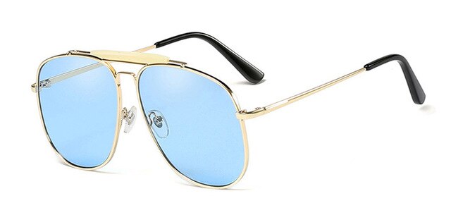 XYKGR 2019 fashion new ladies sunglasses women's brand designer powder blue sunglasses men's fashion glasses UV400